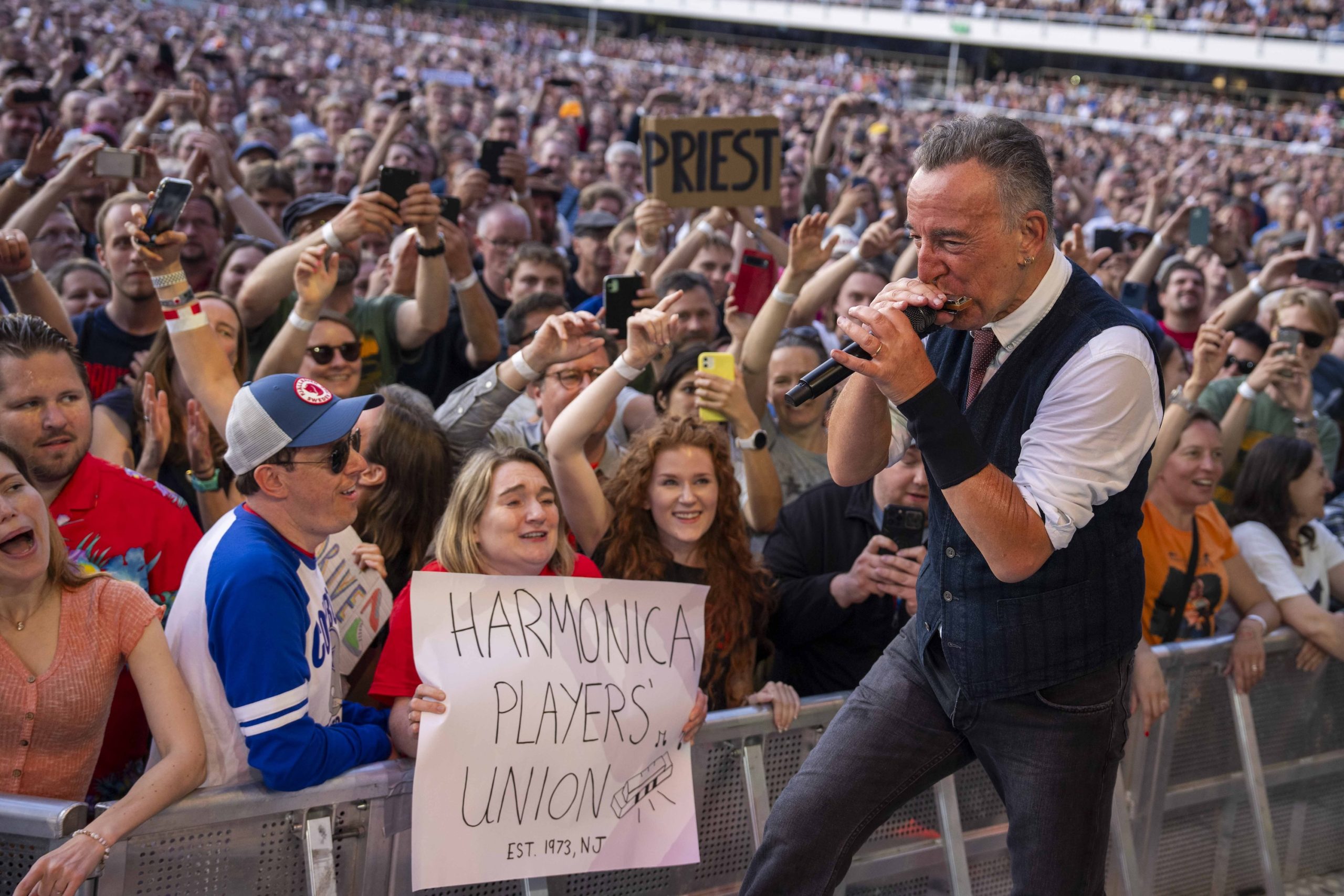 Bruce Springsteen & E Street Band at Olympic Stadium, Helsinki, Finland on July 12, 2024.