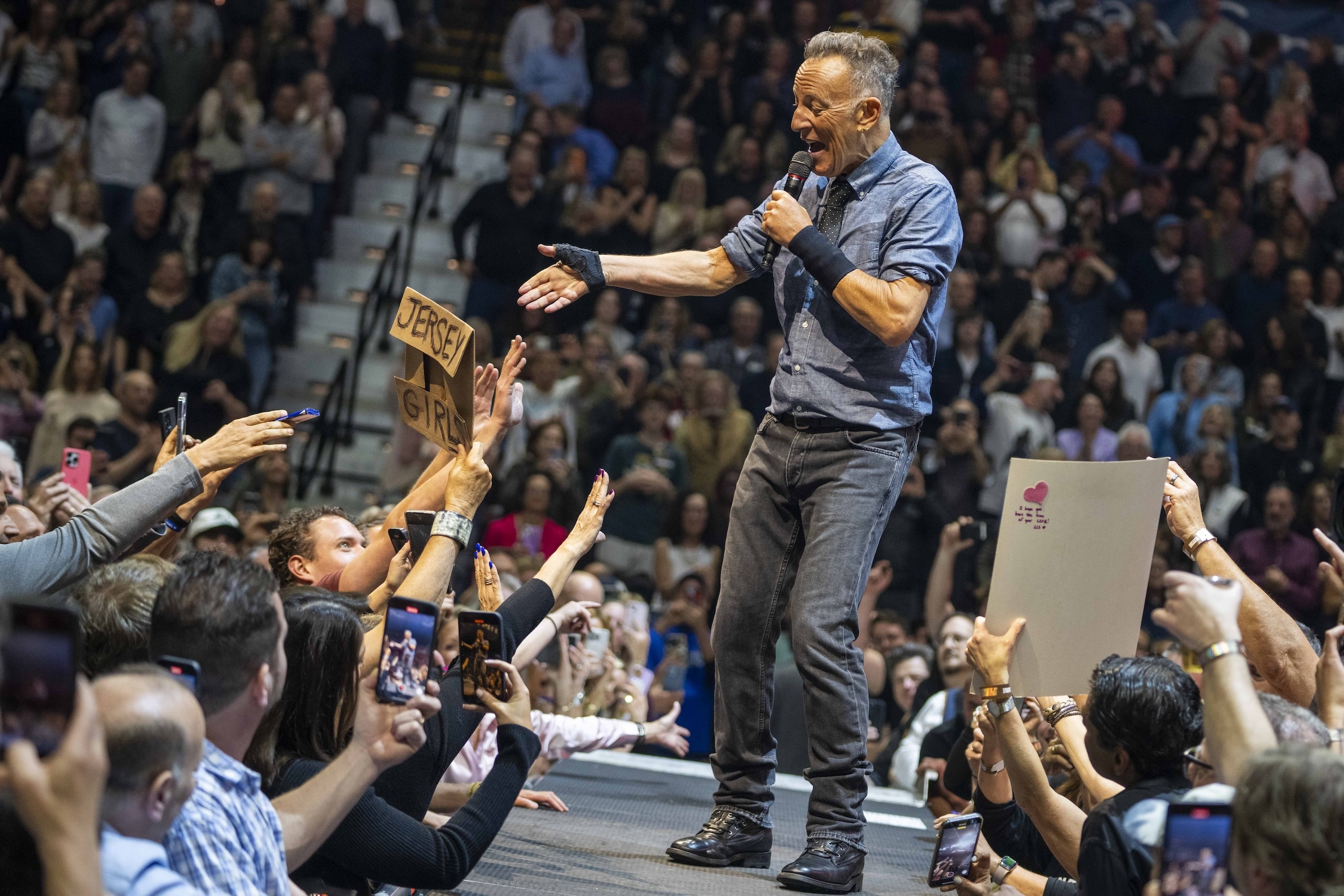 Bruce Springsteen & E Street Band at Mohegan Sun Arena, Uncasville, Connecticut on April 12, 2024.
