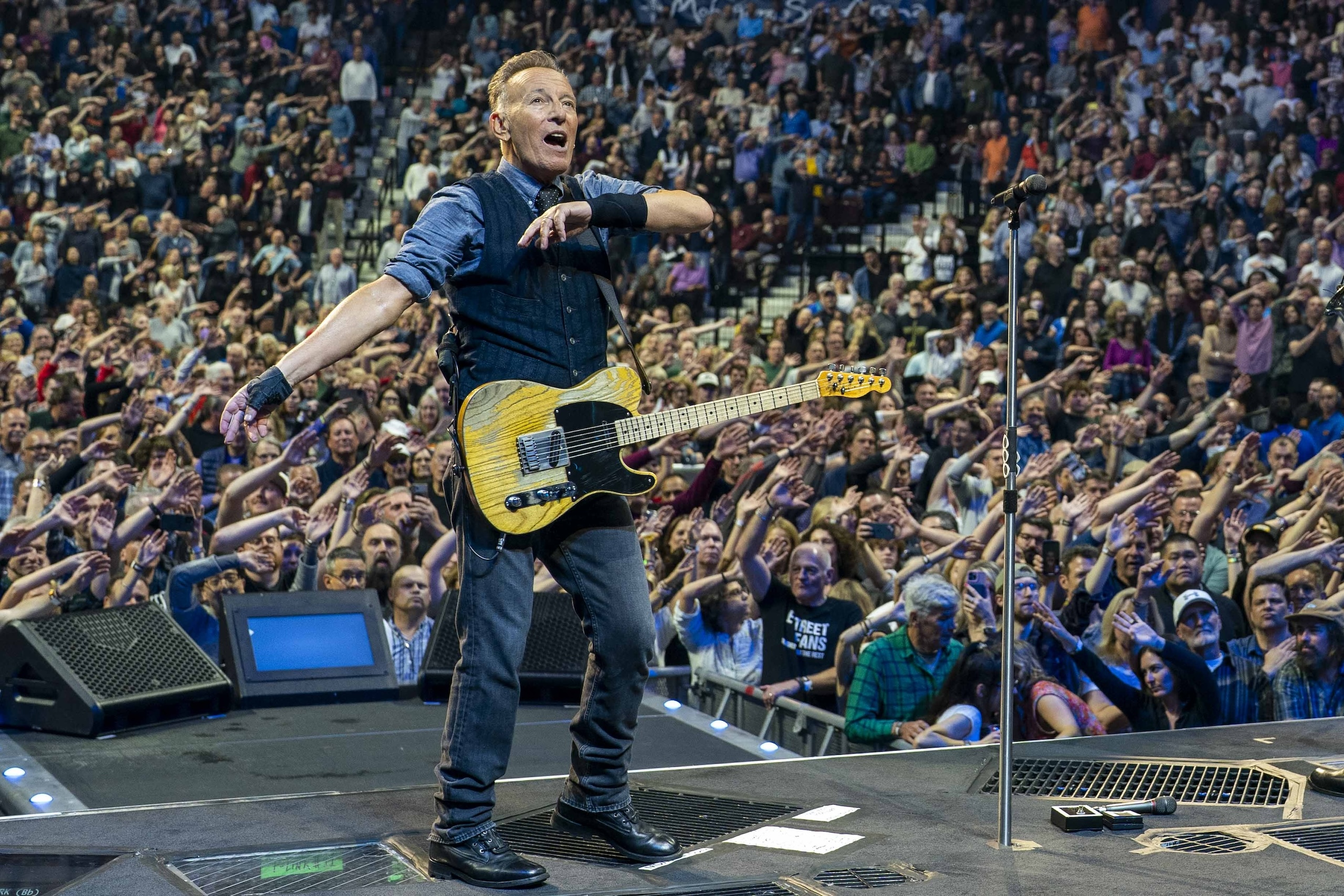 Bruce Springsteen & E Street Band at Mohegan Sun Arena, Uncasville, Connecticut on April 12, 2024.