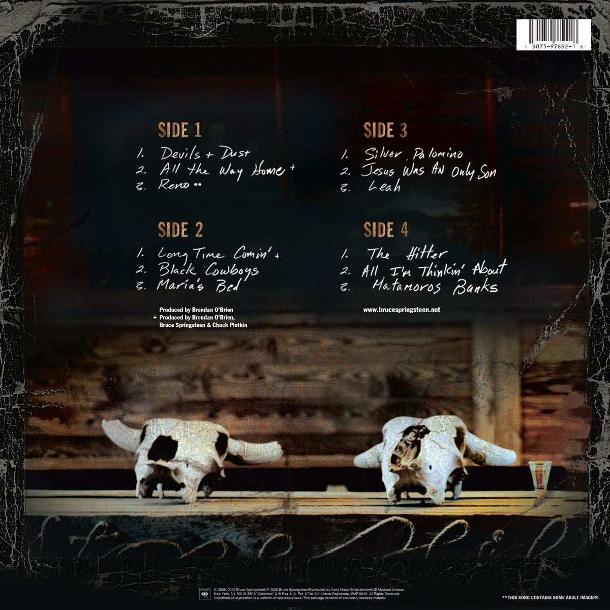 Bruce SPringsteen Devils & Dust back cover