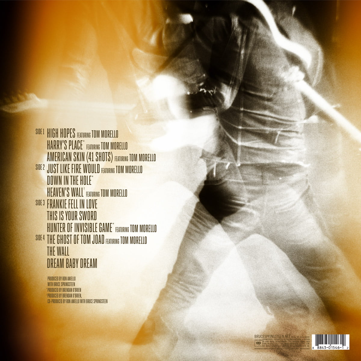 Bruce Springsteen High Hopes back cover