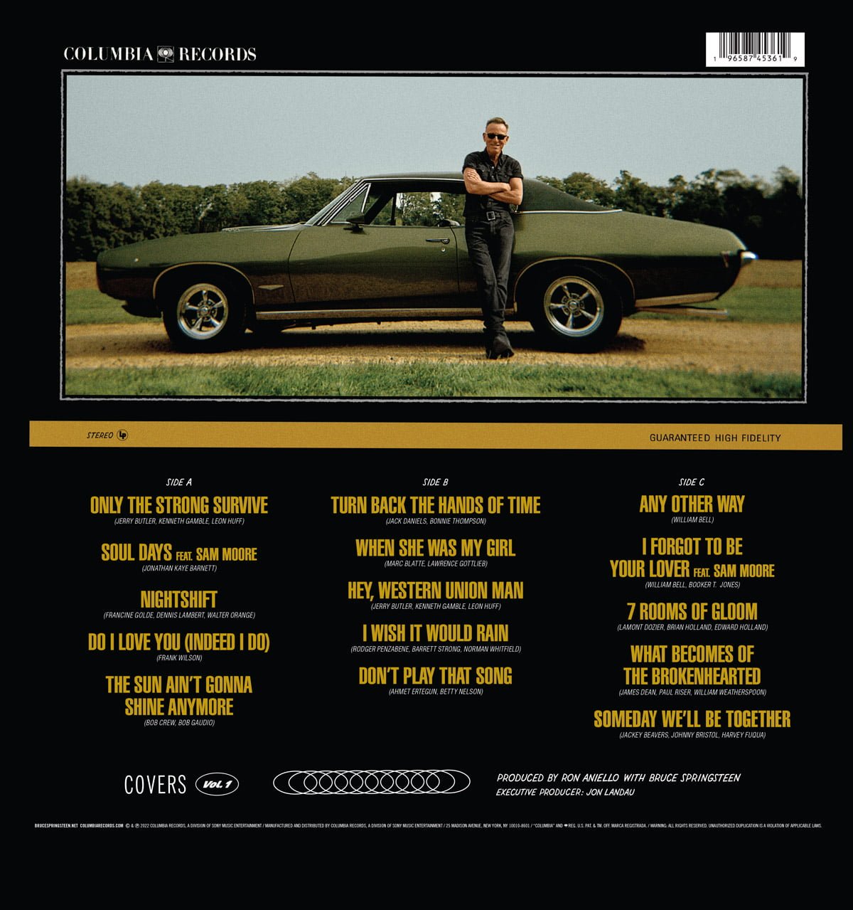 Bruce Springsteen Only The Strong Survive back cover